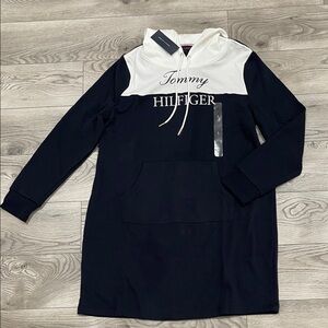 Tommy Hilfiger Black and White Long Sleeve Dress